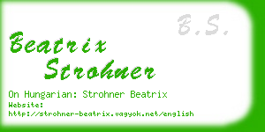 beatrix strohner business card